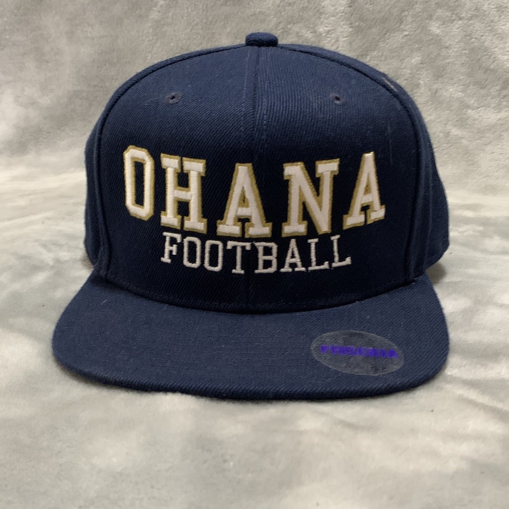 Mitchell & Ness Ohana Football Fitted Hat Cap‎ Navy Blue Size 7 5/8 61CM